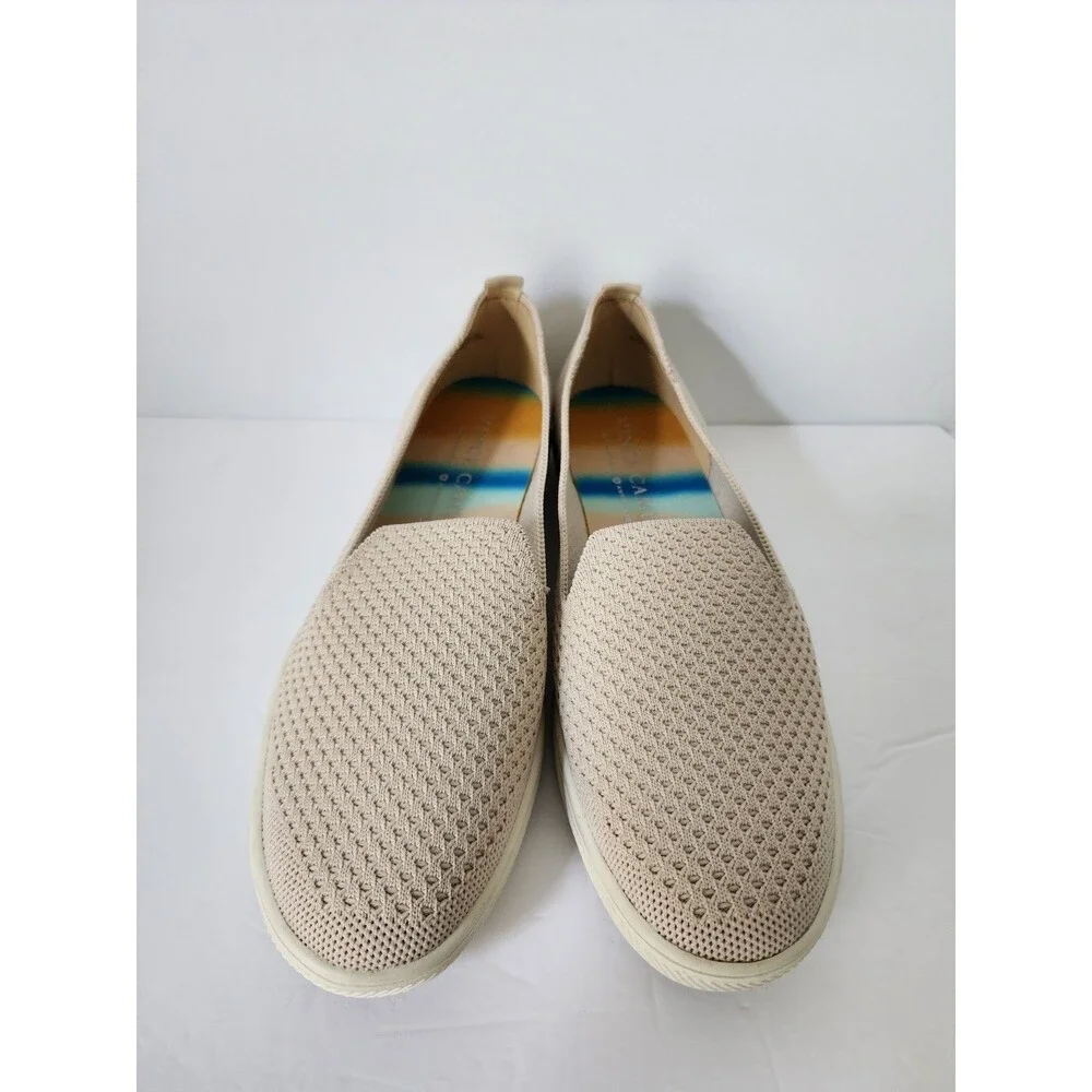 New Vince Camuto Washable Knit Slip-On Shoes Cabreli Bone Off White 7 M